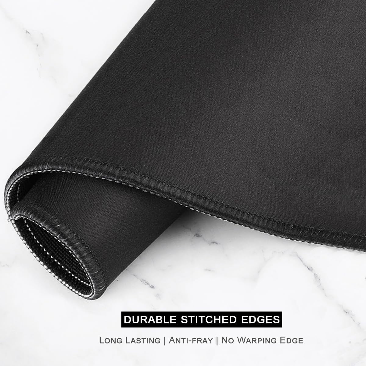 Extended Mouse Pad, XXL Gaming Mouse Pads, Large Big Mousepad Laptop Computer Keyboard Mat Desk Pad with Non-Slip Base Stitched Edge for Gaming Office, 35.5 X 15.7 Inch, Tropical Leaves